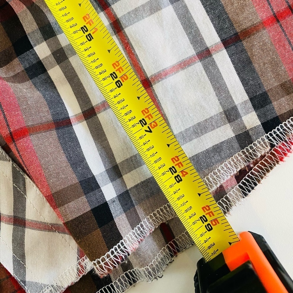 Rustler X-Long Tails Western Pearl Snap Red Plaid Short Sleeve Shirt Mens Large - Picture 7 of 10